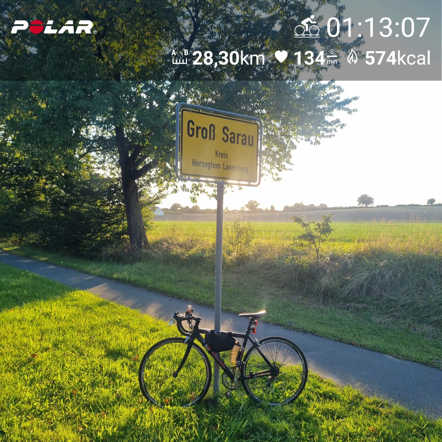 Sonntagabendrunde mit dem Rennrad