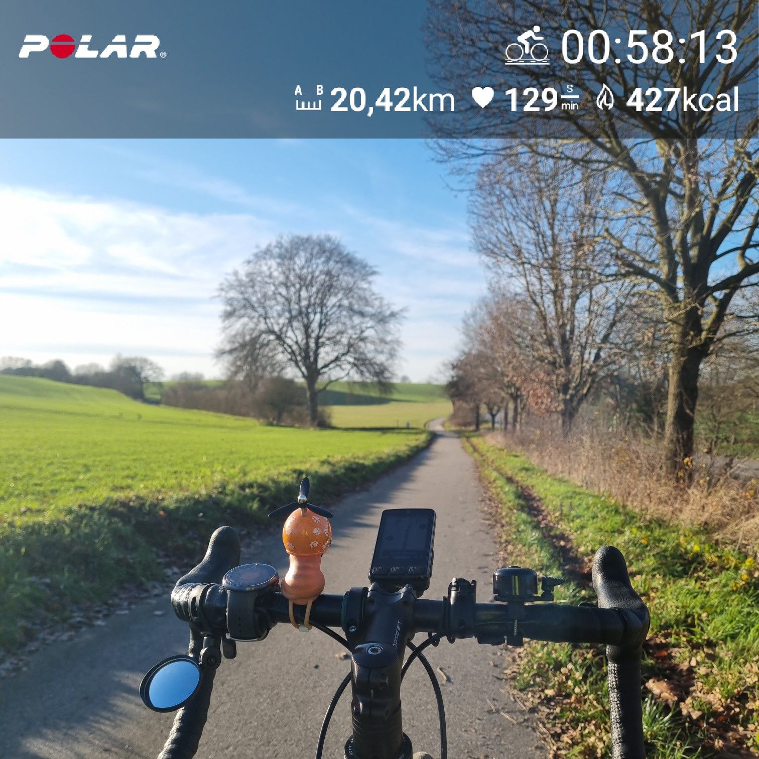 Mittagspausenrennradrunde als Techniktest